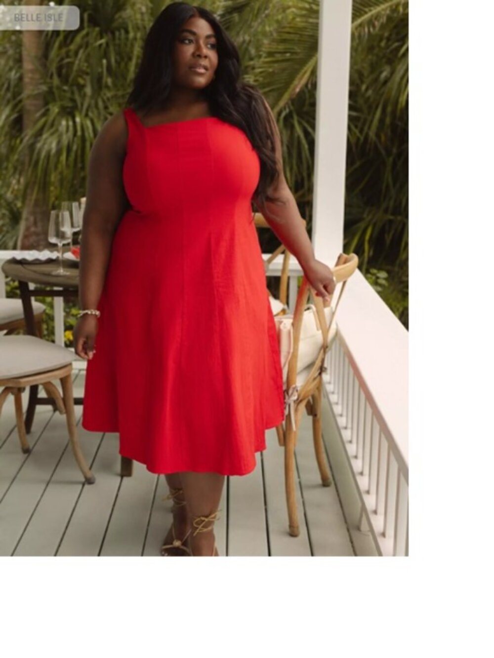 Belle Isle Fit & Flare Tea Length Dress